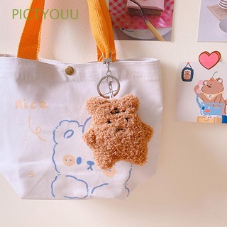 PICTYOUU Cute Key Ring Gift Plush Keychain New Pendant Girl Decoration Bag Bear/Multicolor