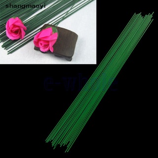 [shangmaoyi] 12Pcs Cinta Floral Verde Alambre De Hierro Artificial Tallo Flor DIY Decoración 60cm .