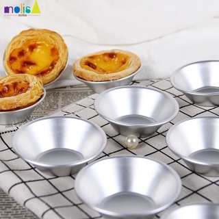 1/5/10Pcs aleación de aluminio huevo tarta molde para galletas forrada estaño hornear herramienta!Molisa