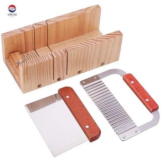 caja cortadora de jabón de madera con línea precisa de corte ajustable panel frontal