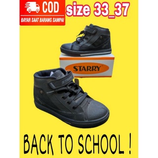Fullblack negro zapatos de escuela primaria para Kindergarten escuela completa negro