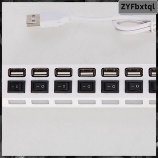 interruptor de encendido/apagado usb de 7 puertos para adaptador de escritorio divisor negro 100 cm duradero