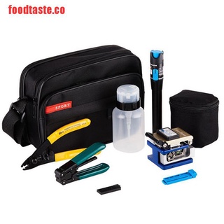 【foodtaste】9 In 1 Fiber Optic FTTH Tool Kit with FC-6S Fiber Cleaver and