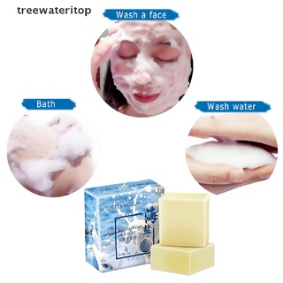 (hotsale) Sea Salt Soap Removal Pimple Pore Acne Treatment Goat Milk Soap {bigsale} (4)