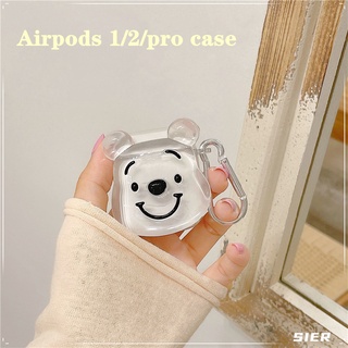 Funda protectora suave Transparente de oso Pooh Para Apple Airpods 1/2 nuevo Airpods Pro3 (2)