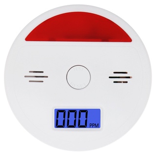 85dB CO Detector De Alarma De Gas Sensor De Seguridad Para El Hogar Advertencia De Voz Monitor Humo Pantalla LCD