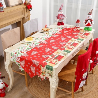 Camino de mesa de tela de Navidad restaurante suministros de escritorio suministros de decoración de Navidad decorativa creativa nueva mesa de centro de Navidad