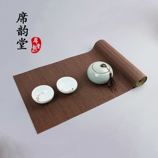 Alfombrilla de té de bambú Kung Fu accesorios de té bandeja de té Mat posavasos Simple alfombra de bambú