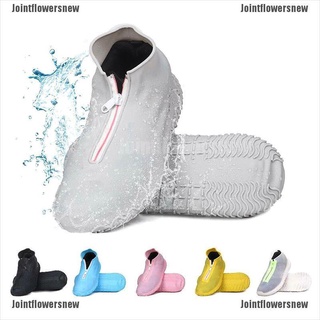 [jfn] fundas de silicona impermeables con cremallera para zapatos de lluvia, reutilizables, antideslizantes, antideslizantes, para botas de lluvia, antideslizantes (1)