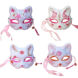seebaum unisex disfraz protección de fiesta estilo japonés decoración de halloween gato protección 3d con borlas flor de cerezo campana no tóxico pintado a mano cosplay props (4)