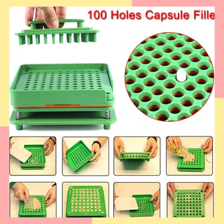 100 agujeros cápsula de llenado de la junta de grado alimenticio abs herramientas de llenado ajuste para 0 cápsula (1)