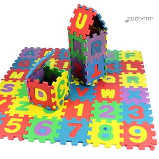 COCO 36 piezas/juego Tapete De Espuma para niños Eva con Números del Alfabeto/rompecabezas (1)
