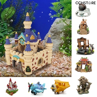 cchstore adorno de acuario realista paisajismo fadeless tanque de peces falso árbol avión tanque casa decoración acuario accesorios