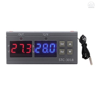 stc-3018 controlador de temperatura digital inteligente ntc sensor de temperatura termostato para congelador nevera eclosión (8)