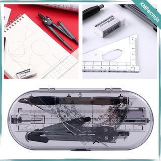 8pcs math geometry kit con caja de almacenamiento inastillable para diseñadores artistas