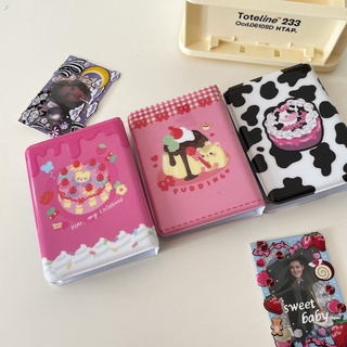 Mini 3 Inch Heart Photo Album with 20pcs Sleeves Bags Cute Pudding Bear Storage Card Bag Postcards Collect Photo Album Organizer (6)