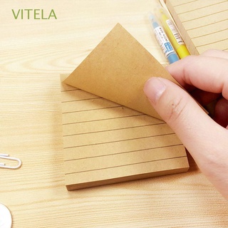 VITELA almohadillas adhesivas notas adhesivas diario pegatinas Memo Pad línea oficina estacionaria planificador de papel Kraft suministros escolares/Multicolor