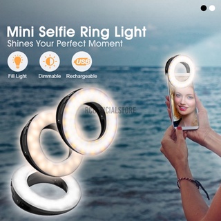 4 modos Mini teléfono móvil LED Selfie anillo Clip luz batería lámpara de relleno
