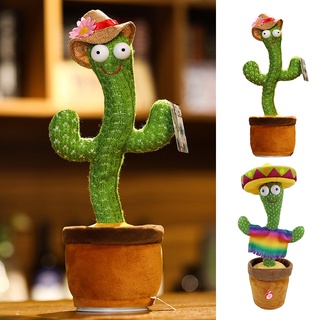 Cactus Battery Powered Shaking Head Dancing Car Ornament Dashboard Decoration Toy Gift for Kids