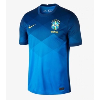 Camiseta de fútbol brasil 2021 lejos azul brasil fans edición de la mejor calidad