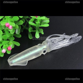 ctyf 1pc señuelo de calamar suave transparente cebos de 10,5 cm/9 g de lubina de mar trolling señuelos de pesca fino