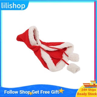 Lilishop - capa de disfraz de navidad para mascotas, diseño de franela suave, con sombrero para gatos, perros