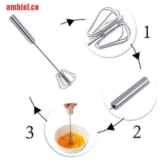 【ambiel】Egg Beater Stainless Steel Egg Whisk Manual Hand Mixer Self Tu (8)