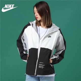 nike 100% original deportes casual chaqueta de los hombres de las mujeres chaqueta con capucha
