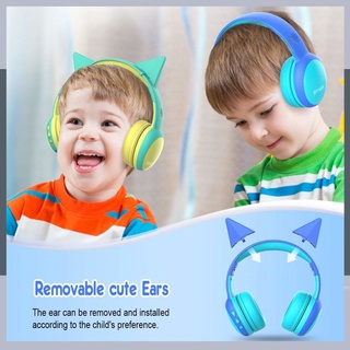 Audífonos inalámbricos Bluetooth para niños con micrófono y volumen 85db/protección Auditivo L/S