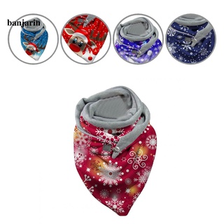 B bufanda de mujer para mujer/elemento de navidad/bufanda triangular gruesa cálida para exteriores