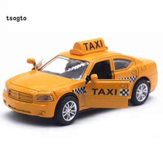 Ts 1/32 Diecast Alloy Taxi Pull Back Car Model with LED Sound Kids Education Toy (3)