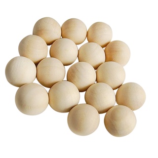 paquete de 100 bolas de madera natural redondas de 10 mm, bolas de madera sin terminar
