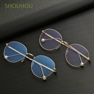 Moda unisex De Metal marco redondo Retro ultraligero plano lentes De ojos Azul lentes De bloqueo De Luz/Multicolor