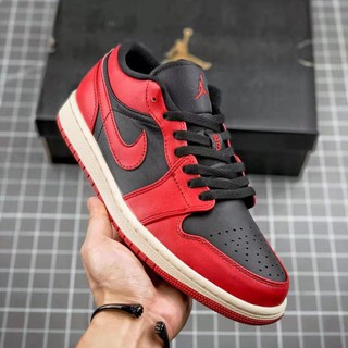 Nike*air Jordan 1 corte bajo superior Varsity rojo negro inverso prohibido zapatilla de deporte zapatos mujer&Man AJ1 zapatos de baloncesto