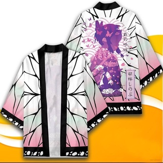 Anime Demon Slayer: Kimetsu No Yaiba Cosplay Cardigan Kimono Haori Loose Causal Coat Tanjirou Shinobu Zenitsu Tops Plus Gift