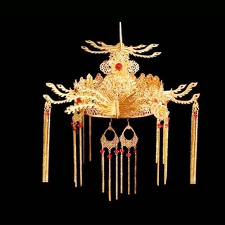 tocado de novia hecho a mano material de bricolaje corona china casera xiuhe phoenix corona material paquete
