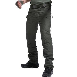 Los hombres de carga táctica pantalones al aire libre senderismo a prueba de viento militar combate pantalones deportivos (5)