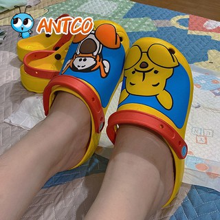 Winnie the Pooh zapatillas agujero zapatos Tigger fondo suave mujeres desgaste antideslizante de dibujos animados lindo sandalias y zapatillas