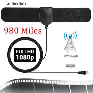 tuilieyfish 1080p alta ganancia 20dbi 980miles gama hdtv antena de tv interior dvb-t2 digital co