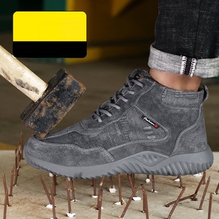 Profesional De Corte Alto Proteger Hombres Gorra Dedo Del Pie Botas De Seguridad Zapatos De Hierro De Acero Transpirable (4)