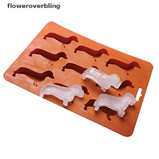 Flob Creative Silicone Dachshund Puppy Shaped Ice Cube Chocolate Cookie Mold Ice Tray Bling