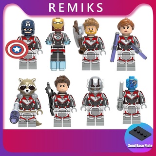 Compatible Lego Marvel vengadores Endgame Minifigures bloques de construcción juguetes capitán américa Iron Man Thor Ant-Man X0233