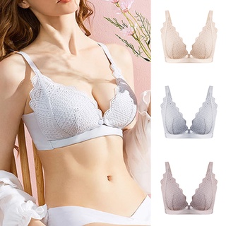 Wirefree Nursing Clothing Women's Cotton Breastfeeding Bra Pregnancy Breast Sleeps Underwear Front Buckle Design