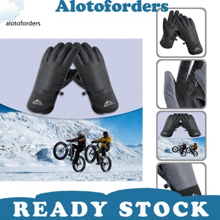 Alotoforders - guantes antideslizantes para invierno, cálidos, resistentes, para pantalla táctil al aire libre, absorción de golpes para exteriores