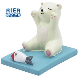 lindo de dibujos animados polar oso teléfono titular de escritorio animal teléfono titular, creativo de resina artesanía, soporte de decoración de escritorio