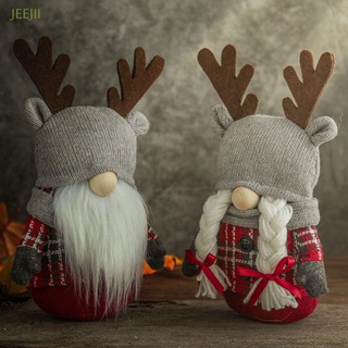 Jeejii nueva decoración de ventana hogar fiesta suministros adornos de escritorio Gnome Rudolph muñeca de navidad sin cara muñeca