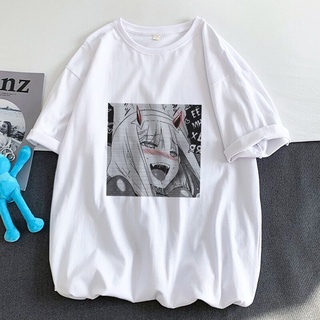 Novo 2021 Darling En El Franxx Harajuku Anime Zero Dois T Estética Streetwear Camiseta