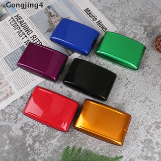 Gongjing4 cartera de aluminio de bloqueo de la tarjeta de crédito cartera Anti-RFID escaneo MY