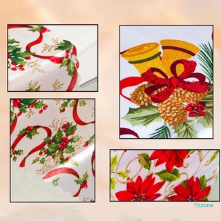 yzz - camino de mesa de navidad, color rojo, floral, con estampado de santa baya, mantel para decoración de fiestas