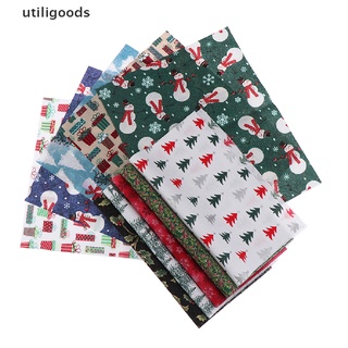 utiligoods 5/10pc navidad diy tela de algodón paquetes de costura cuadrado patchwork precortado chatarra venta caliente